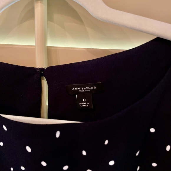Ann Taylor Polkadot Blouse, Size 0 - Picture 2 of 7